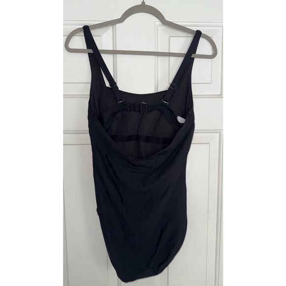 Athleta Square Neck Shirred One Piece swimsuit - size M - SW3 - Picture 3 of 8